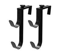 Milageto 2 Pieces Pool Pole Hanger Pool Pole Hooks Heavy Duty Metal Hanging Equipment Hooks for Swimming Pools Accessories Leaf Rakes