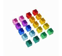 Milageto 20 Pieces Acrylic Construction Cube | Open-Ended Stacking Play, Acrylic Gem Cubes, Smooth, Light and Shadow Building Blocks, for Classrooms