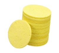 Milageto 20x Round Sponge Soldering Sponge 5.1cm Thickened Replacement Accessories High Temperature Easy to Use Soldering Tip Cleaners