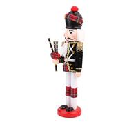 Milageto 23~40cm Handpainted Wooden Nutcracker Handcraft Toy christmas Collectibles, 30cm Solider with Bagpipes