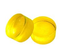 Milageto 2Pcs Clear Jump Break Cue Tip Replacement, Billiard Accessories, Repair 14.6mm Billiard Pool Cue Tip for Sports Adult, Yellow