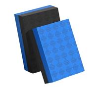 Milageto 2Pcs Silence Weightlifting Crash Drop Pads,Floor Protection Soundproof Portable Cushion Deadlift Weight Mats for Gym Fitness, Black Blue 50x40x4cm