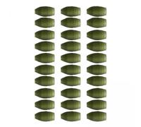 Milageto 2x 30Pcs Match Elastic Dacron Connectors Carp Tool, Green for Fishing Tackle Rigs Solid And Hollow Coarse Stop Bead Pole Tip