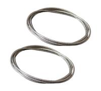 Milageto 2x Basketball Hoop String Replacement High Strength Netting Accessory Basketball Net Rope for Outdoor Use, Steel Wire