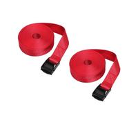 Milageto 2x Tie Down Straps, Lashing Straps Luggage Straps Premium cam Buckle Tie Down Straps Car Roof Rack Belts for Car Roof Rack, Red