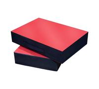 Milageto 2x Weightlifting Drop Pads Floor Protection Easy to Use Noise Reducing Barbell Cushion Silence Drop Pads for Gym Adults Women, RedCompressed Sponge