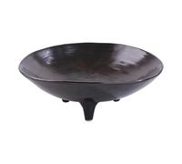 Milageto 3 Legs Ceramic Fruit Bowl Pedestal Dish Tea Ceremony Accessories Decorative Basket Footed Plate for Dining Room Compote, Coffee Dia 15.5cm