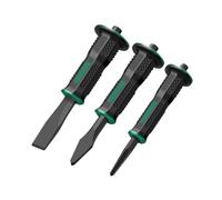 Milageto 3 Pieces Rock Chisel Set Brick Chisel with Guard Manual Tools Hand Tools for Brick Concrete Carving Splitting Cutting