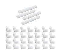 Milageto 32 Pieces Picture Frame Foam Corner and Edge Protectors Shaped Accessories, White U Channel