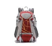 Milageto 40L Hiking Backpack Padded Shoulder Straps Daypack Tear-Resistant Outdoor Bag for Day Trips, Red, Red