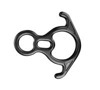 Milageto 50kN Figure 8 Descender Belaying Rappelling Gear Large Bent Ear Sturdy Belay Device for Peak Speleology Outdoor, Black