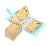 Milageto 50Pcs Seed Storage Envelopes Resealable Self-Sealing Seed Envelopes, Seed Storage Organizers, Flower Vegetable Seed Saving Collection Organizing, 50 Grid Sleeves Seed Collection Book, Green