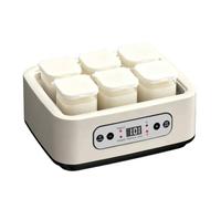 Milageto 6 Pieces Yogurt Maker Kit With Digital Controls Glass Cup Fermenter Countertop Dairy Maker PP And Glass Housing suitable for daily use