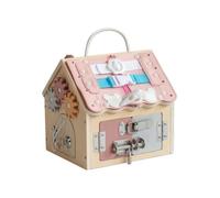 Milageto Activity House with Carry Handle Hands-on Early Learning Activity House Portable for Unaccompanied Play