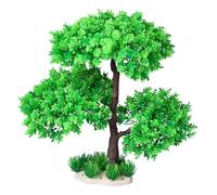 Milageto Aquarium Plants Bonsai Model Sinking for Freshwater Saltwater Underwater Plants Aquascape Landscaping Tree Artificial Tree, Green