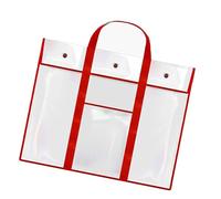Milageto Art Bag Painting Draw Board Handbag Practical Organize Bulletin Board for Poster Watercolor Pen Teaching Material, Red