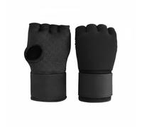 Milageto Arts Wraps Boxing Wrap Gloves Training Mitts With EVA And Sponge Padding Thick Fist Peak Breathable Knit Adjustable Wrist Compression suitable for, Black, L