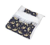 Milageto Baby Doll Bedding Set - Bed, Blanket, Sheets, and Throw Pillow for 15cm-17cm Dolls - Pretend Play Toy Supplies - Girls' Gift