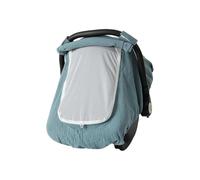 Milageto Baby Hand Basket Net Cover Baby Carrying Seat Cover Practical Breathable Mesh Window Baby Carrier Dust Cover for Outdoor Camping, Dark Green