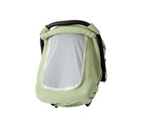 Milageto Baby Hand Basket Net Cover Baby Carrying Seat Cover Practical Breathable Mesh Window Baby Carrier Dust Cover for Outdoor Camping, Light Green