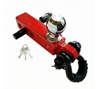 Milageto Ball Mount with Tow Shackle Heavy-Duty Metal Construction, Glossy Hard-Finished Surface, Lockable fast-release, for Towing, Silver And Black