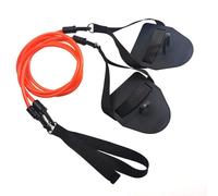 Milageto Band Swim Training Cord Resistance Kit With Adjustable Levels And Comfortable Paddle Grip For Pull Power Stroke Mechanics Dry Land Poolside Workouts, Red