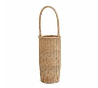 Milageto Basket Umbrella Stand Holder Organizer with Tall Open Top and Hand Finished Craft Suitable for Door Area Foyer mudroom Hallway, Natural