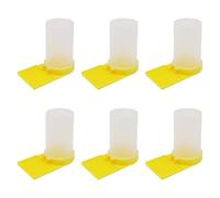 Milageto Bee Feeders Drinking Bowls Convenient Beekeeping Supplies Stable Wide Feeding Area Feeding Tools for Backyard Farm Outside, 6 Pieces