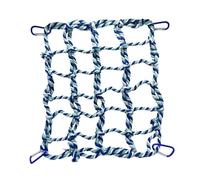 Milageto Bird Rope Net Pets Hanging Hammock,Cage Decor Accessories,Rat Climbing Rope Net,Bird Ladder Rope Bridge for Hamster Cockatiel, blue