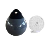 Milageto Boat Buoy Ball, Marine Mooring Buoy, Lightweight with Eye Hole, Boats Ball Wth 1.5M Rope for Small Boats, White Rope
