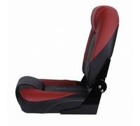 Milageto Boat Folding Seat with Leather Upholstery and Sponge Padding for Stable Support During Angling and Long Days on the Water Suitable for Marine Use, REd