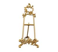 Milageto Brass Plate Holder Display Stand Plate Easel Photo Stand Plaque Stand With Stable Tabletop Footprint And Ornamental Base Suitable for shelves desktops dressing tables home decoration