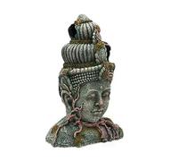 Milageto Buddha Head Statue Aquarium Decoration Hideout Home Crafts Resin Freshwater Saltwater Use Compact Betta Cave Gifts