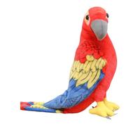 Milageto Budgerigar Toy Stuffed Animal Toy Small Bird Parrot Toys Home Decoration 19.69inchx10.24inch Gift for Girls Boys, Red Blue Yellow