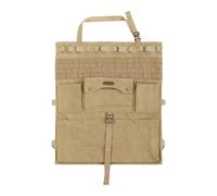 Milageto Car Backseat Organizer,Vehicle Backseat Hanging Storage Bag Canvas Car Hanging Seat Back Headrest Organizer for SUV Cars, Khaki