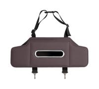 Milageto Car Seat Back Organizer Car Backseat Organizer Premium Universal with Drink Cup Holder Detachable PU Leather with Tissue Box, Brown