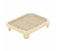 Milageto Cat Litter Tray Cat Litter Mat Step Litter Pedal Litter Grate Polypropylene With Anti Tracking Pedal And Out Tray Suitable for pet caretakers dorms small apartments, Coffee, Short Leg