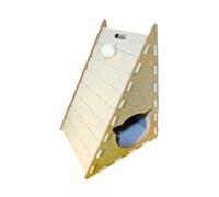 Milageto Cat Scratcher Pad Cardboard with Nest Portable Vertical Decor Triangle Scratching Board Pet Interactive Toy for Indoor Cats, Thickened