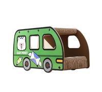 Milageto Cat Scratching Board, Truck Cartoon Portable Corrugated Cardboard Cat Scratching Pad Pet Supplies for Small Medium Cat Kitty, bus