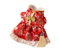 Milageto Cat Tang Suit Winter Pet Clothes Vest Winter Apparel Warm New Year Pet Costume, Cat Dress for Themed Party Chinese New Year, XL