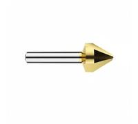 Milageto Chamfering Cutter Countersink Bit Deburring Tool Boring Bit Flute With Single Or Triple Flute For Smooth Cutting Suitable for stainless steel aluminum, 16.5mm-60deg, Titanium 3-Blade