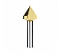 Milageto Chamfering Cutter Countersink Bit Deburring Tool Boring Bit Flute With Single Or Triple Flute For Smooth Cutting Suitable for stainless steel aluminum, 14mm-60deg, Titanium 1-Blade