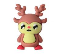 Milageto Character Pen Topper | Festive Christmas Theme, Pen Cap, 3D, Pencil Tip Cover, for School, Desk Styling, Students, Brown Reindeer