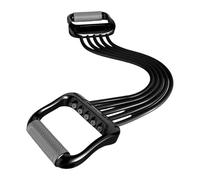 Milageto Chest Expander Exercise Bands Fitness Equipment Arm Strength Device Resistance Bands for Push Ups Full Body Workout Indoor, Gray Black