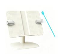 Milageto Children Holder with Adjustable Angle and Page Clips Ergonomic Silicone Build with Stable Wide Base Suitable for Home Schooling Classroom tasks Reading Corners Bedtime Reading, Off-White