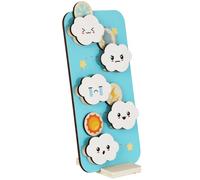 Milageto Children Learning Slider Wooden Weather Learning Activity Board Toy With Sliding Movement Shape And Symbol Recognition Engage Focus And Coordination
