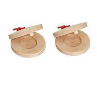 Milageto Children Music Clapper Wooden Rhythm Castanet Percussion Toy With Clear Audio Click Solid Wood Construction Smooth Polished Feel Easy To Carry For