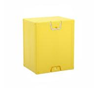Milageto Children Music Stool Cube Chair Storage Ottoman Block Seat With Foam Construction Stackable Portable With Handle Suitable for classroom playroom daycare library reading, Yellow