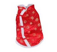 Milageto Chinese New Year Dog Costume Tang Suit Tang Costume Cheongsam Apparel Winter Pet Clothes New Year Dog Dragon Robe for Puppy