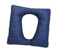 Milageto Commode Seat Cushion Padded Cushion, Portable Waterproof PU Leather Padded Bathroom Attachment for Seniors,Disabled, Dark Blue